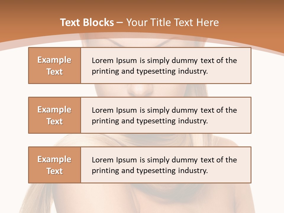 Brunette Hairstyle Makeup PowerPoint Template