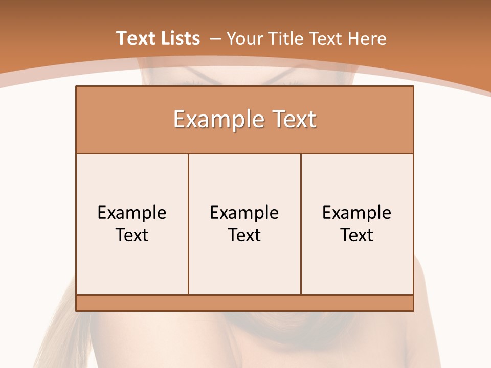 Brunette Hairstyle Makeup PowerPoint Template