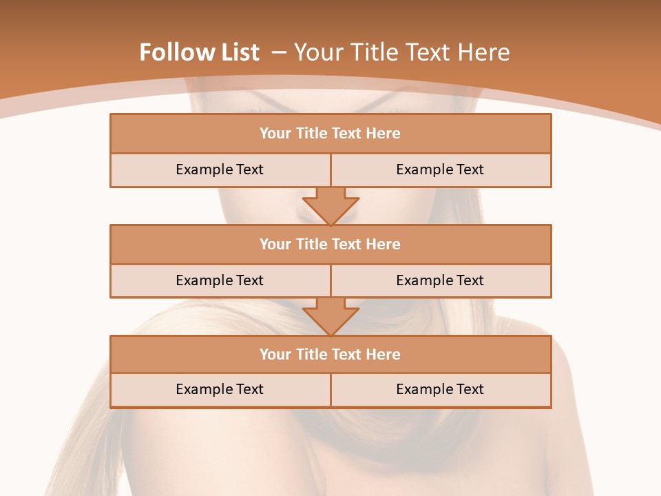 Brunette Hairstyle Makeup PowerPoint Template