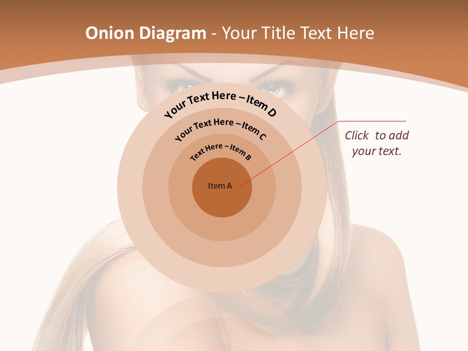 Brunette Hairstyle Makeup PowerPoint Template