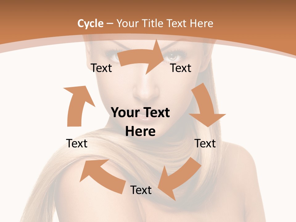 Brunette Hairstyle Makeup PowerPoint Template