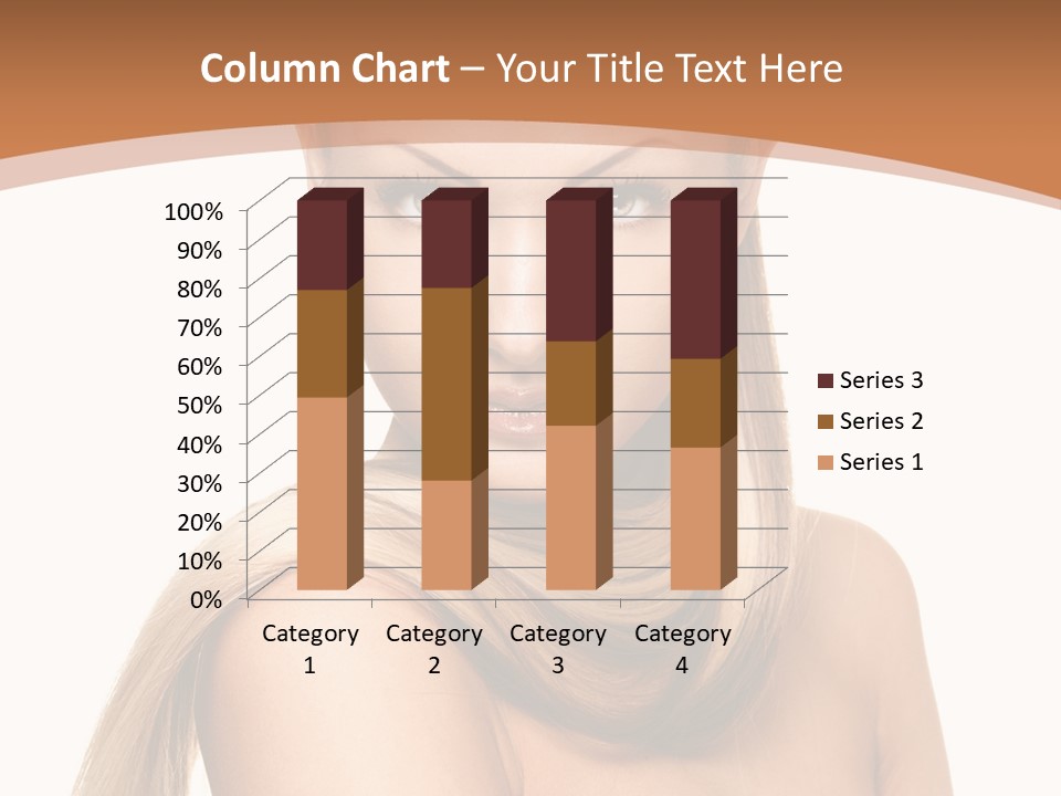 Brunette Hairstyle Makeup PowerPoint Template