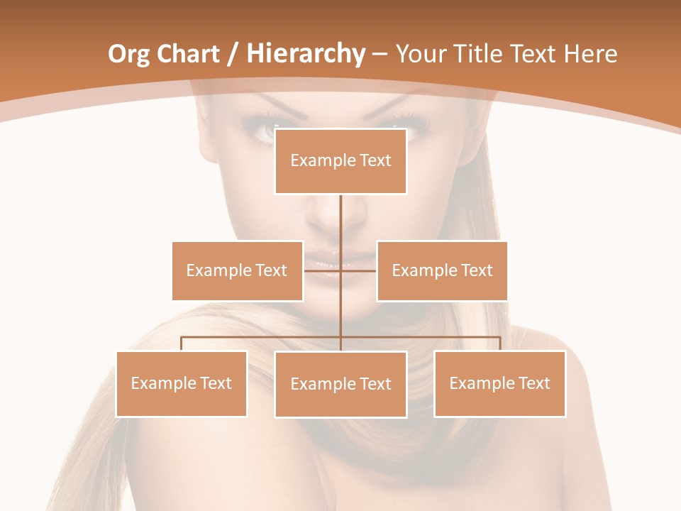 Brunette Hairstyle Makeup PowerPoint Template