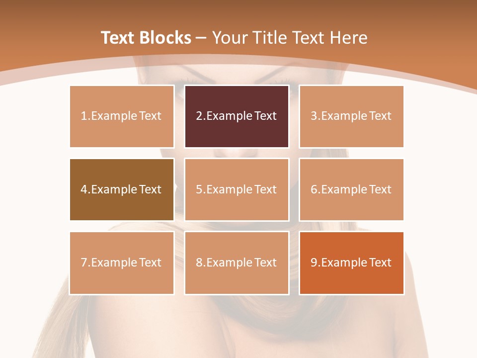 Brunette Hairstyle Makeup PowerPoint Template