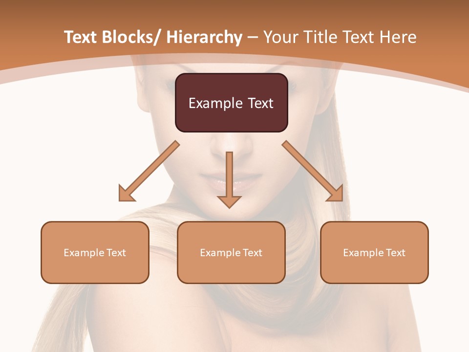 Brunette Hairstyle Makeup PowerPoint Template