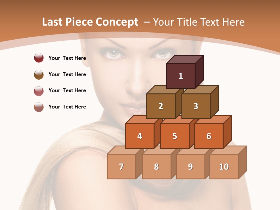 Brunette Hairstyle Makeup PowerPoint Template