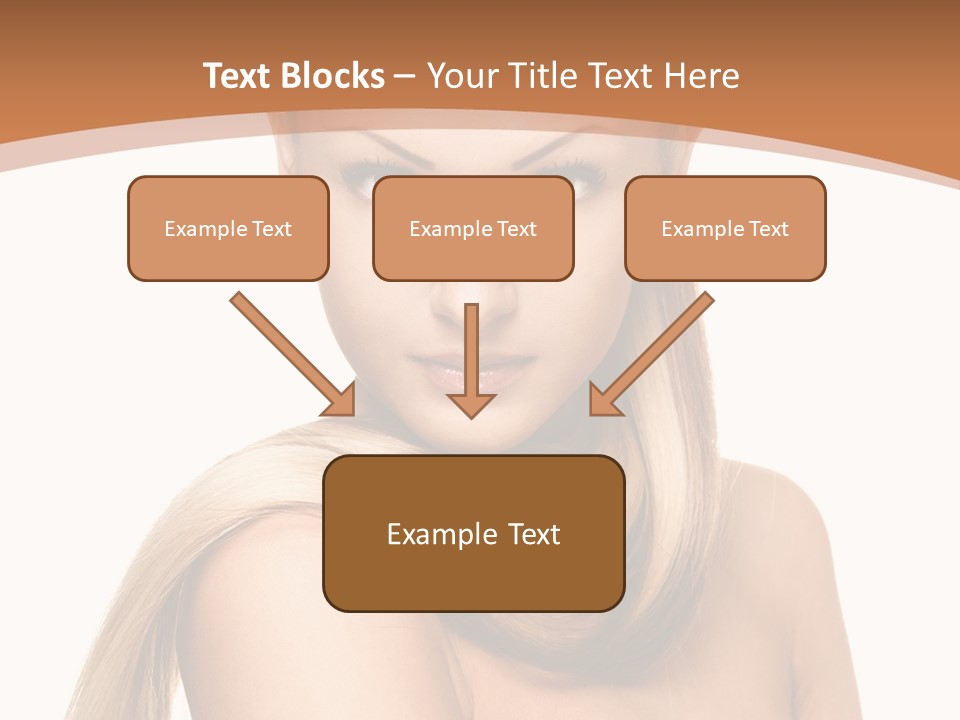 Brunette Hairstyle Makeup PowerPoint Template