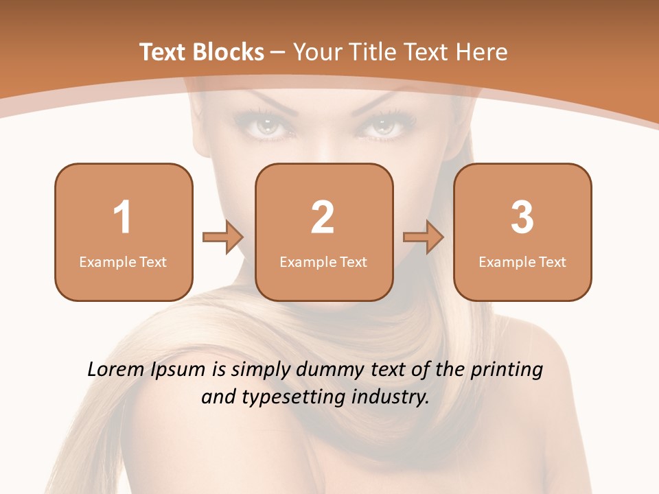 Brunette Hairstyle Makeup PowerPoint Template