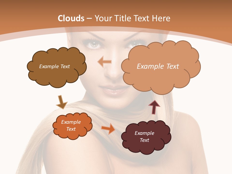 Brunette Hairstyle Makeup PowerPoint Template