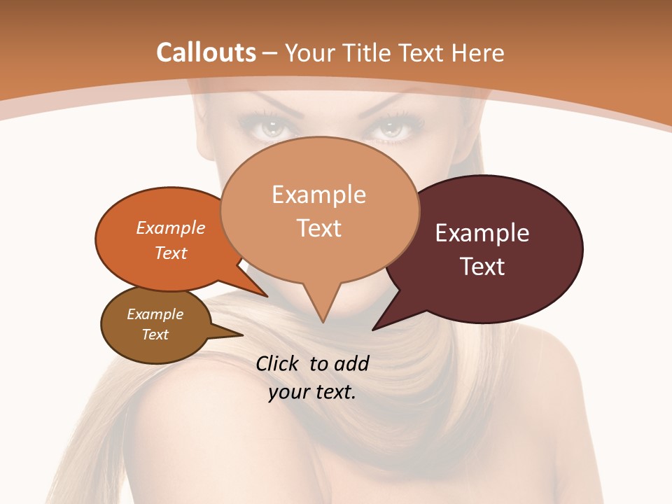 Brunette Hairstyle Makeup PowerPoint Template