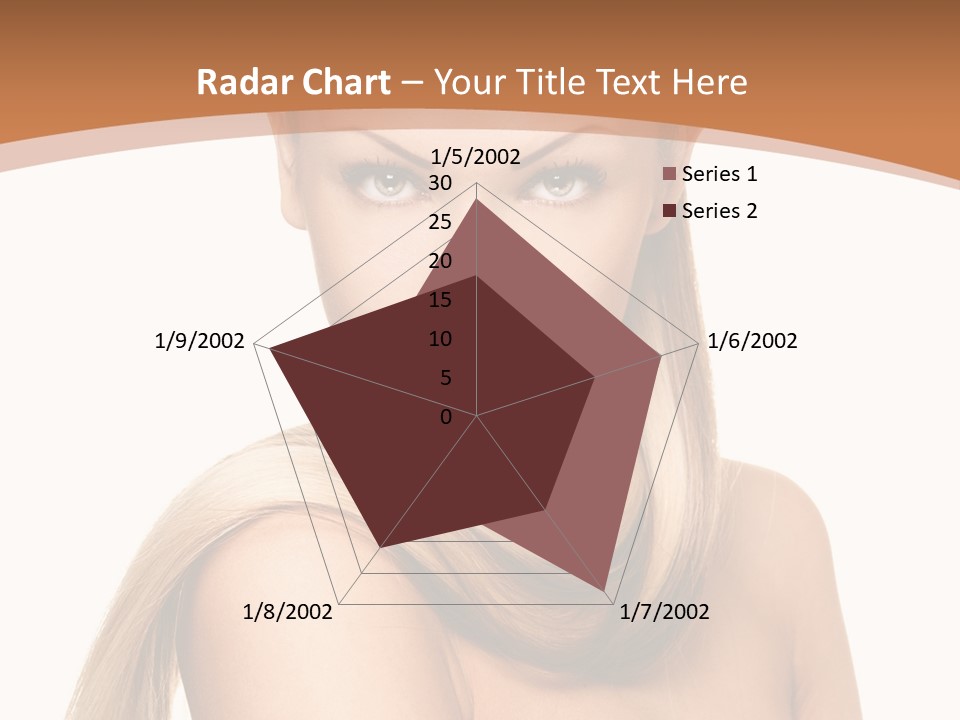 Brunette Hairstyle Makeup PowerPoint Template