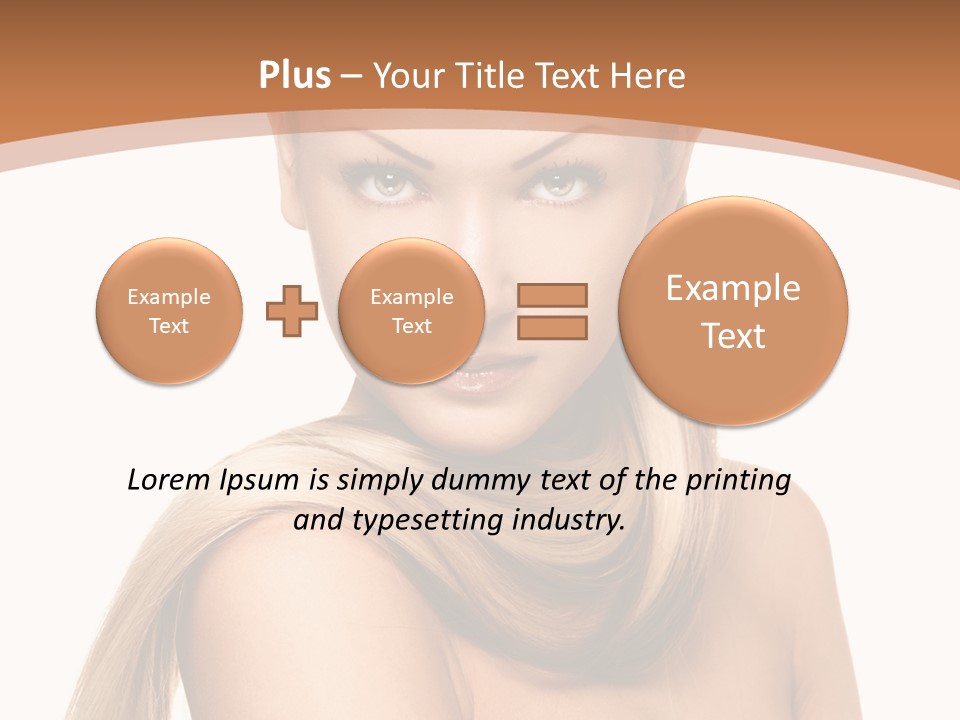 Brunette Hairstyle Makeup PowerPoint Template