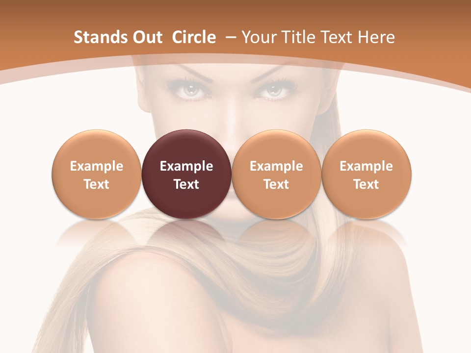 Brunette Hairstyle Makeup PowerPoint Template