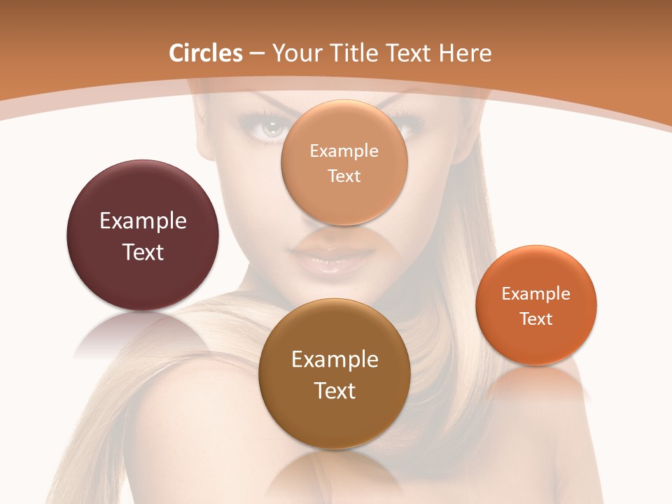 Brunette Hairstyle Makeup PowerPoint Template