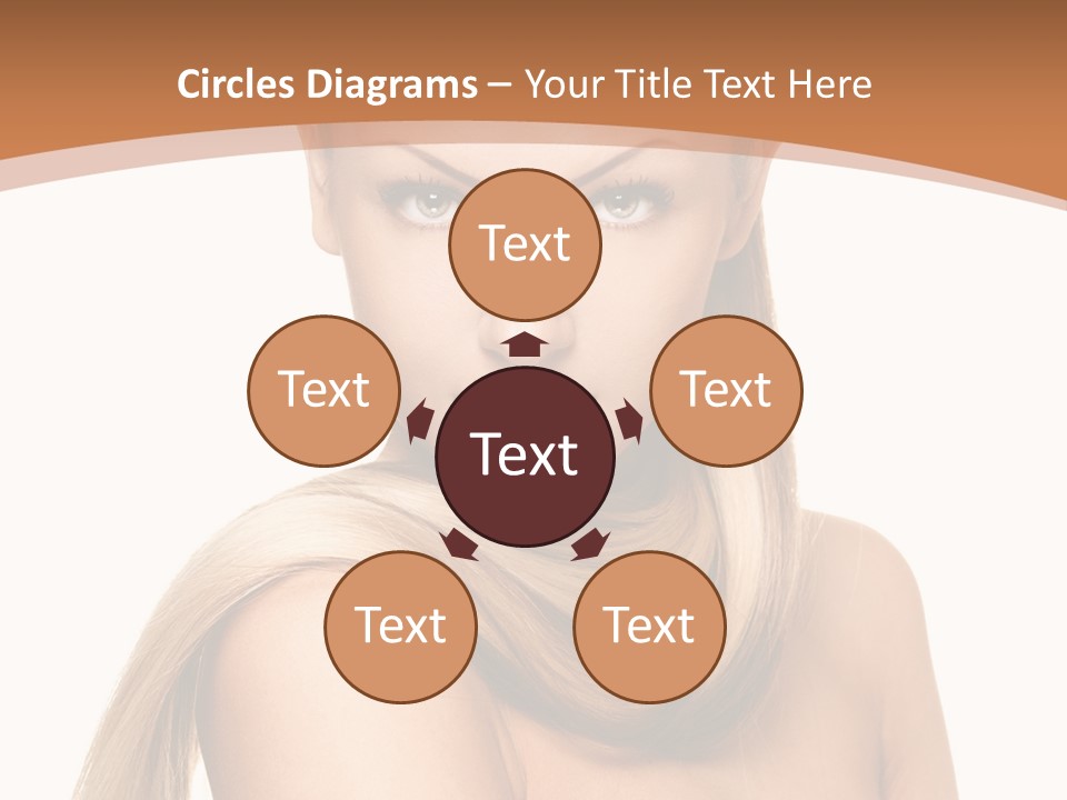 Brunette Hairstyle Makeup PowerPoint Template