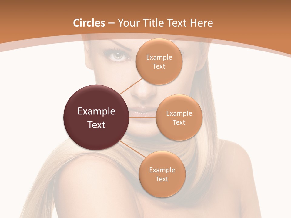 Brunette Hairstyle Makeup PowerPoint Template