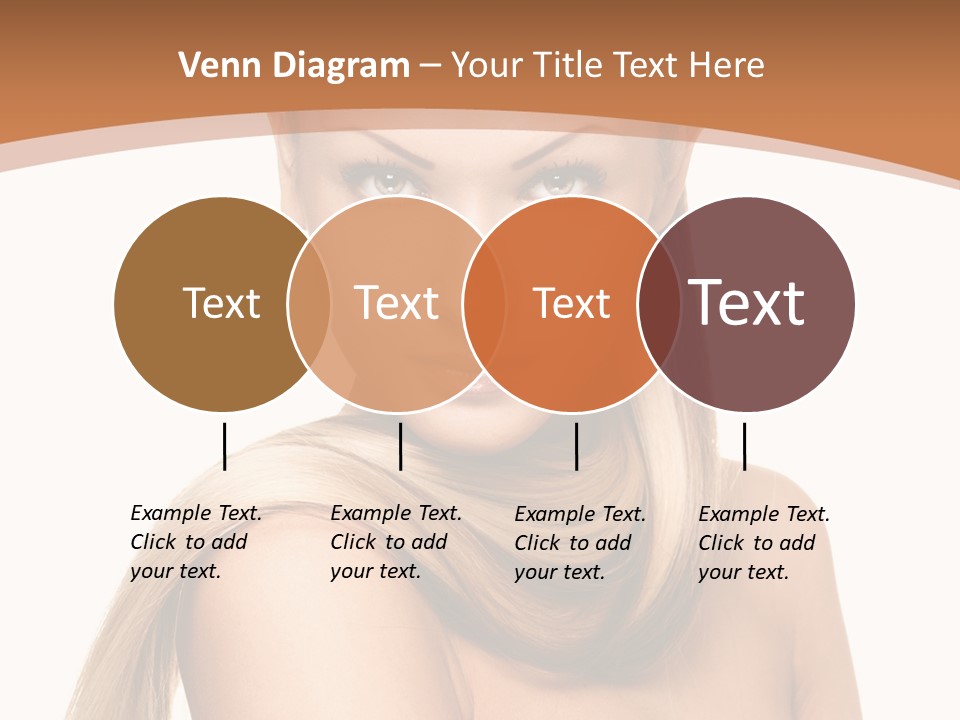 Brunette Hairstyle Makeup PowerPoint Template