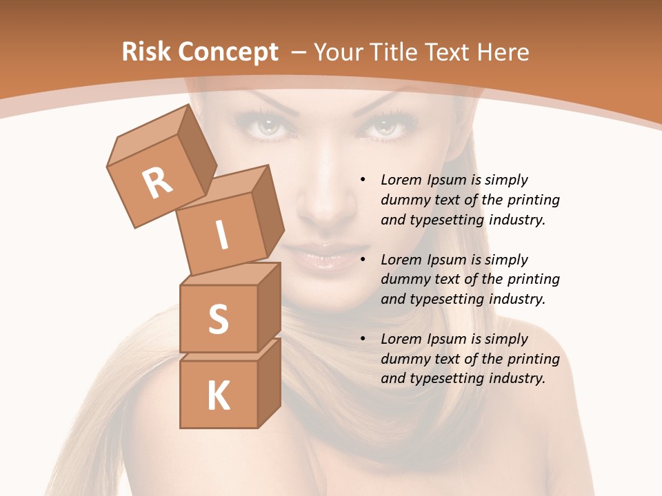 Brunette Hairstyle Makeup PowerPoint Template