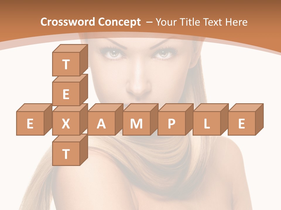 Brunette Hairstyle Makeup PowerPoint Template