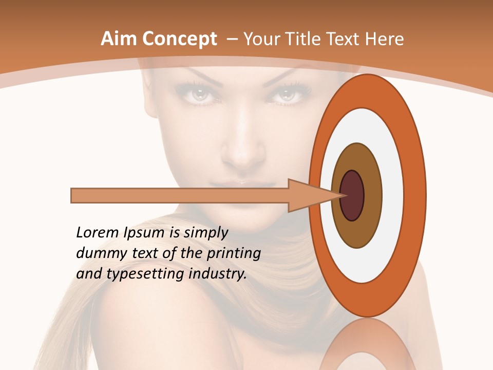 Brunette Hairstyle Makeup PowerPoint Template