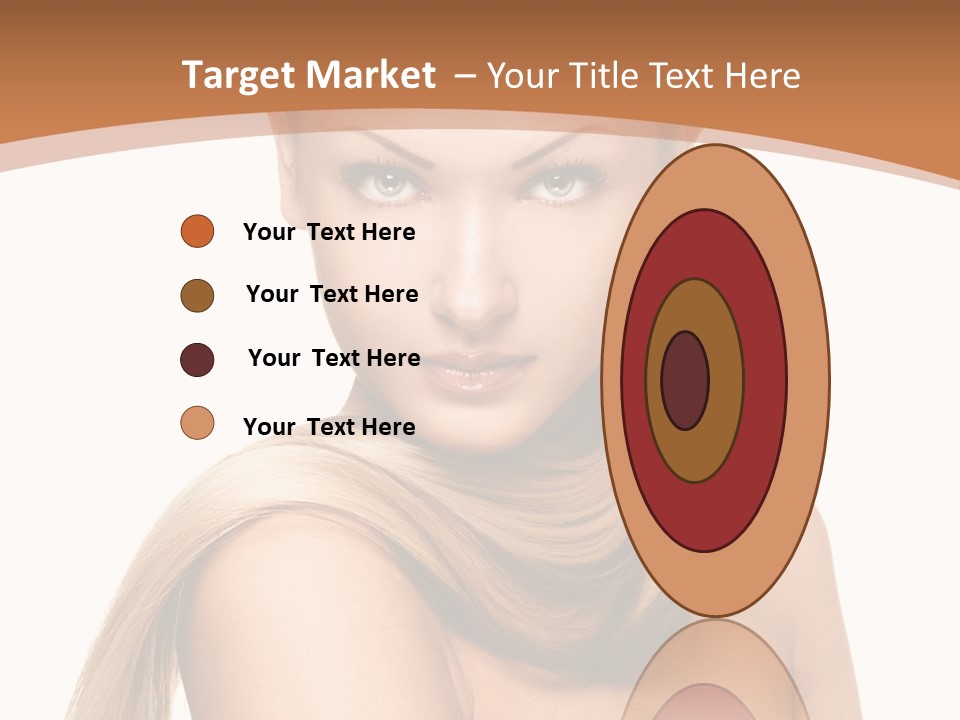 Brunette Hairstyle Makeup PowerPoint Template