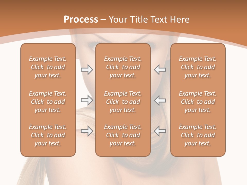 Brunette Hairstyle Makeup PowerPoint Template
