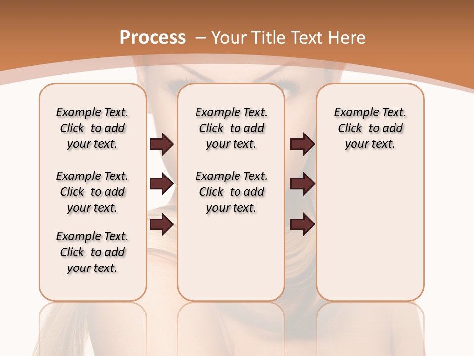 Brunette Hairstyle Makeup PowerPoint Template