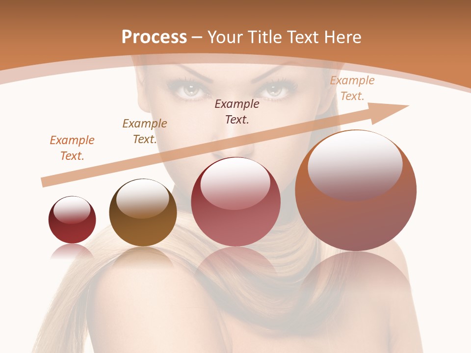 Brunette Hairstyle Makeup PowerPoint Template