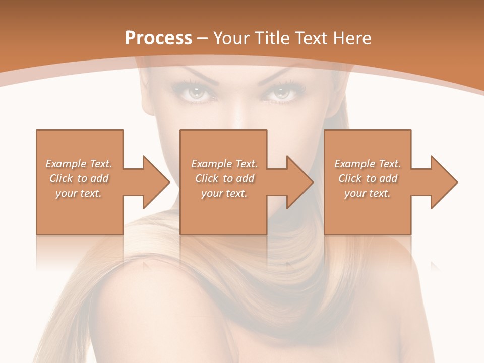 Brunette Hairstyle Makeup PowerPoint Template