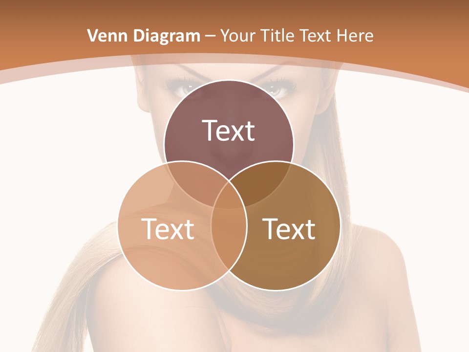 Brunette Hairstyle Makeup PowerPoint Template