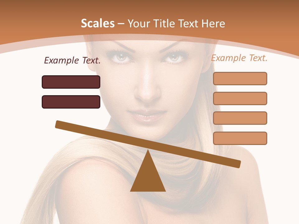 Brunette Hairstyle Makeup PowerPoint Template