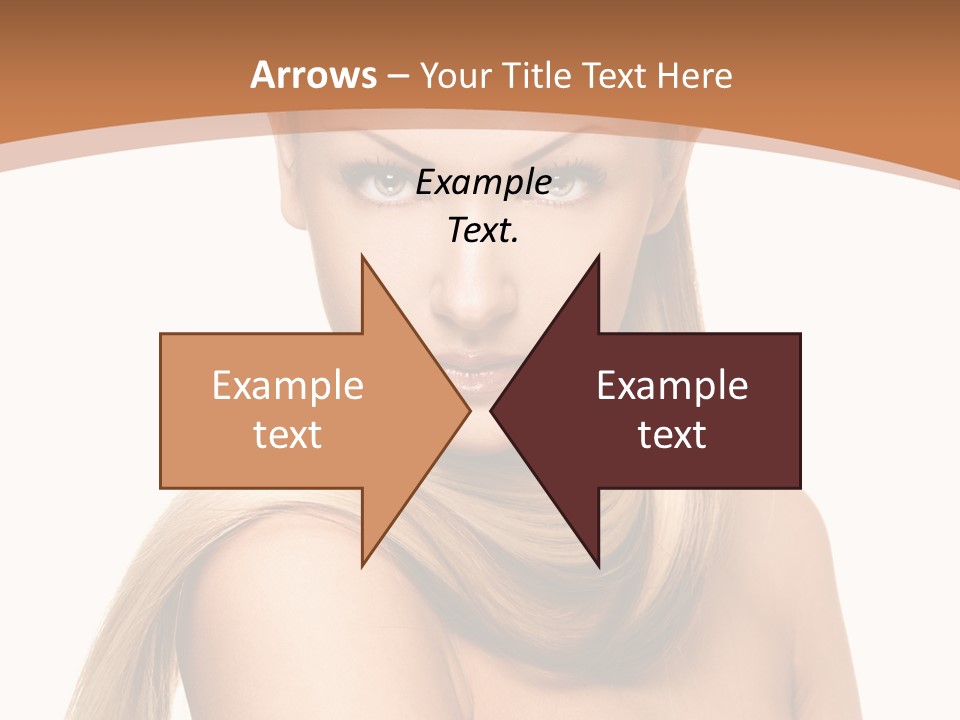 Brunette Hairstyle Makeup PowerPoint Template