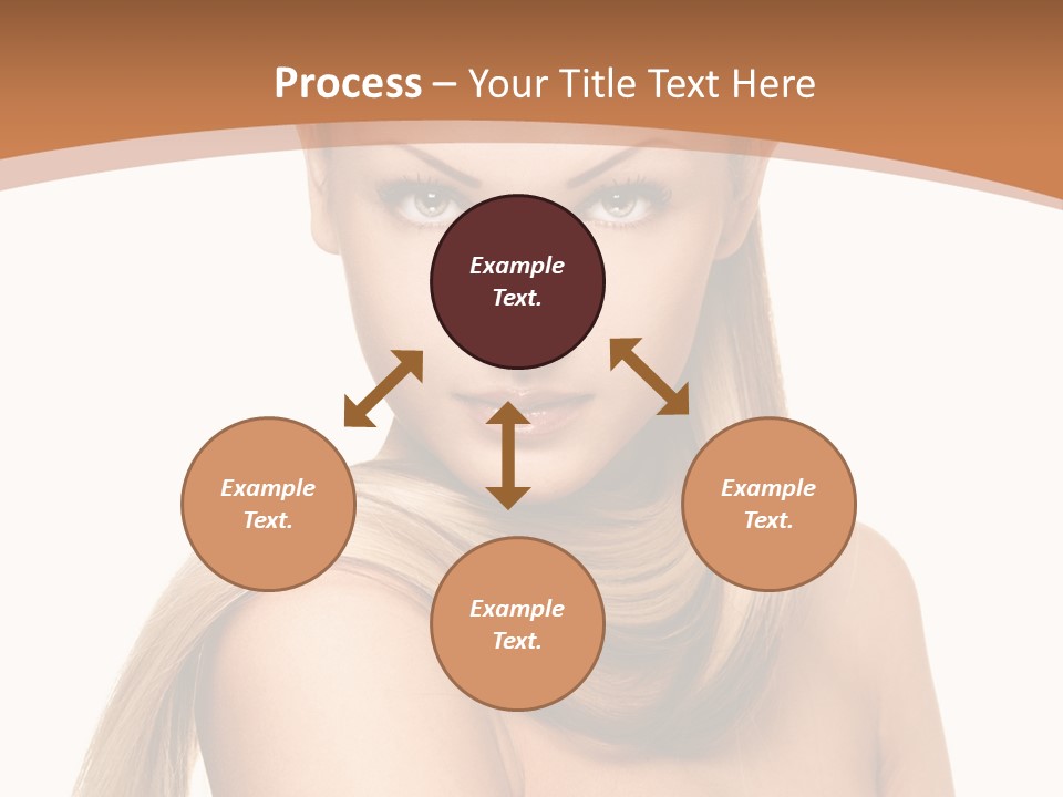 Brunette Hairstyle Makeup PowerPoint Template