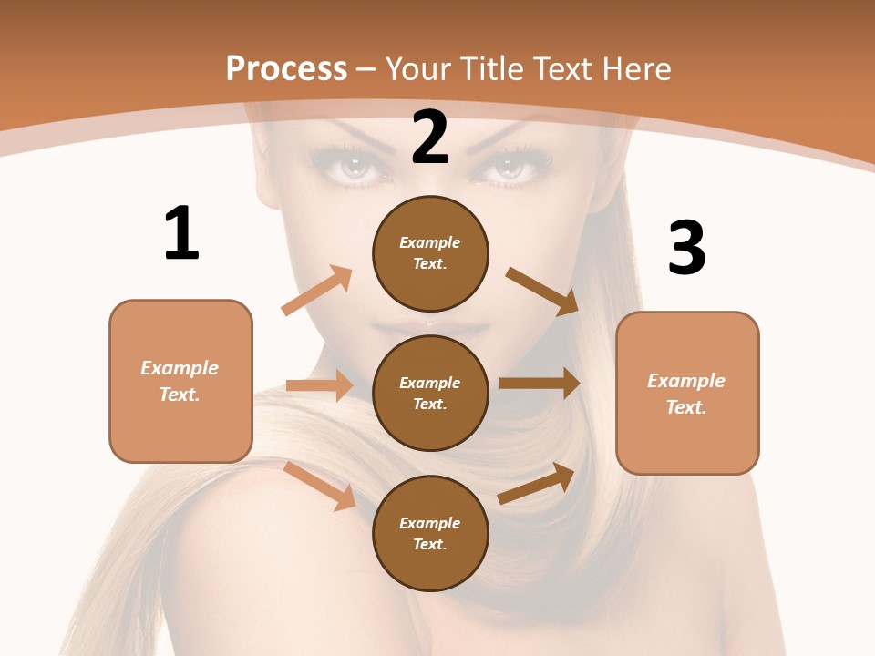 Brunette Hairstyle Makeup PowerPoint Template