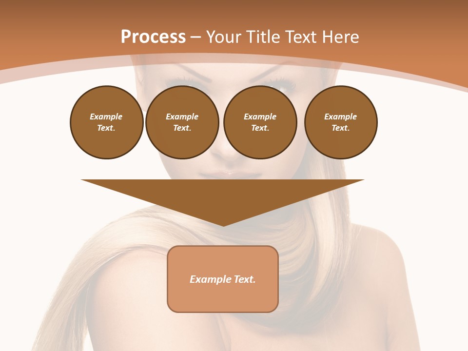 Brunette Hairstyle Makeup PowerPoint Template