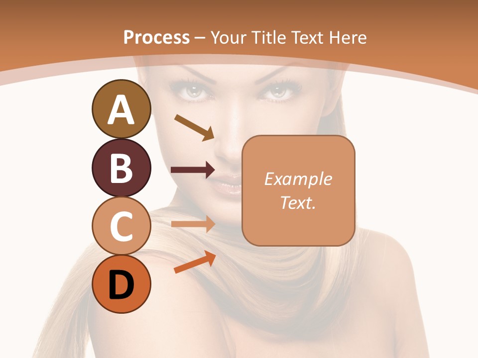 Brunette Hairstyle Makeup PowerPoint Template