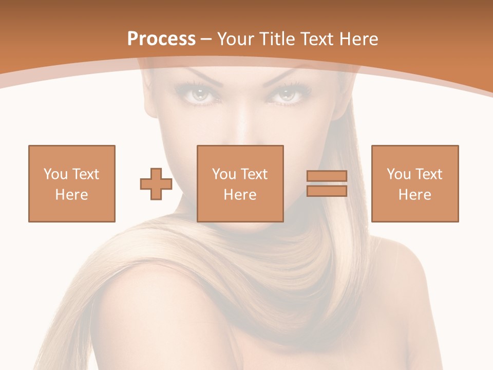 Brunette Hairstyle Makeup PowerPoint Template