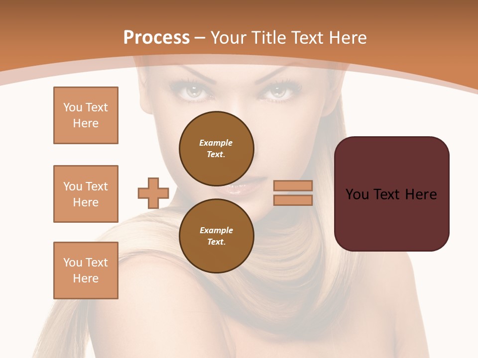 Brunette Hairstyle Makeup PowerPoint Template