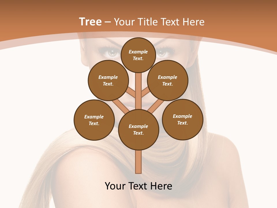 Brunette Hairstyle Makeup PowerPoint Template