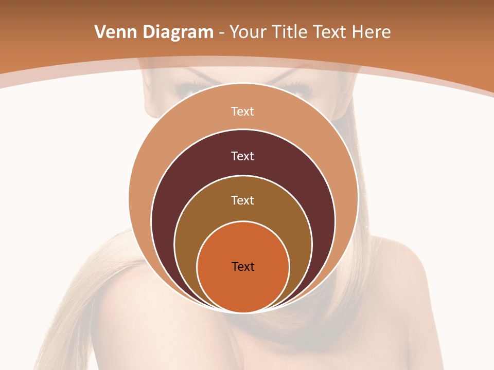 Brunette Hairstyle Makeup PowerPoint Template