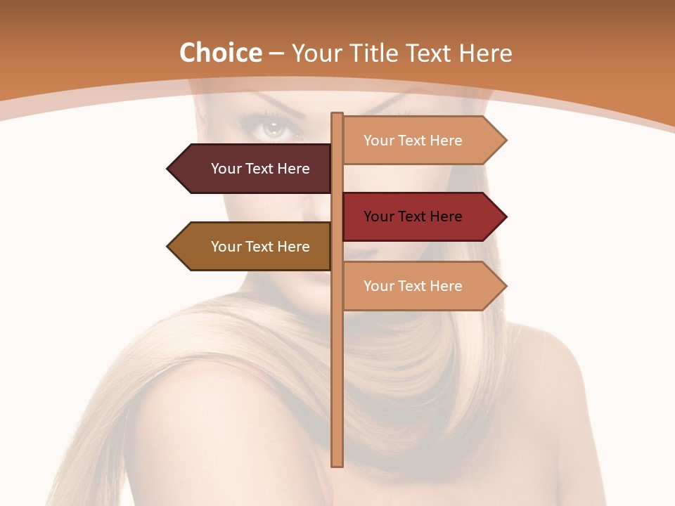 Brunette Hairstyle Makeup PowerPoint Template