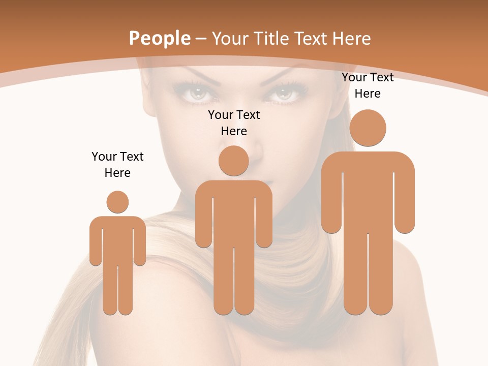 Brunette Hairstyle Makeup PowerPoint Template