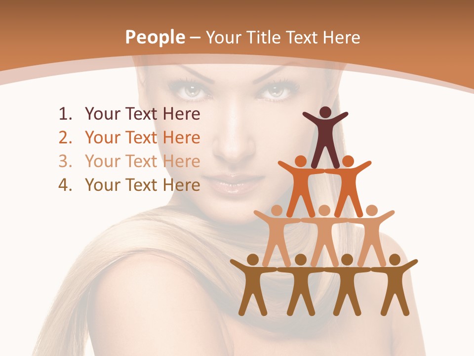 Brunette Hairstyle Makeup PowerPoint Template