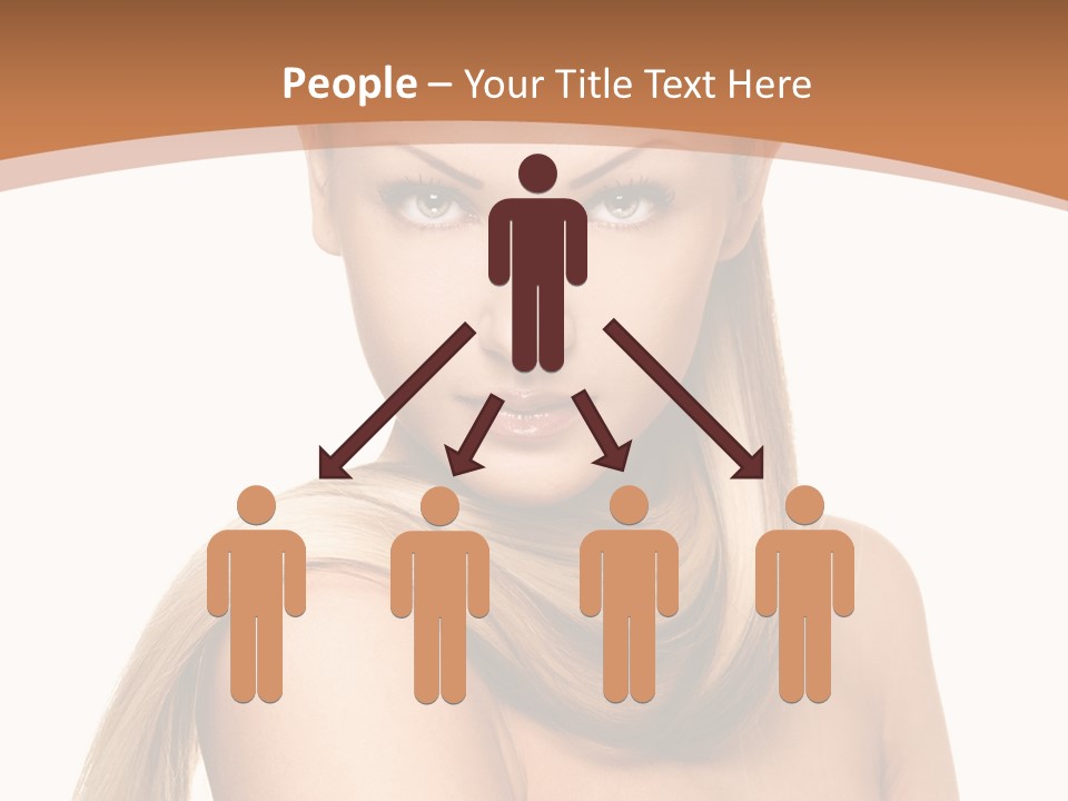 Brunette Hairstyle Makeup PowerPoint Template