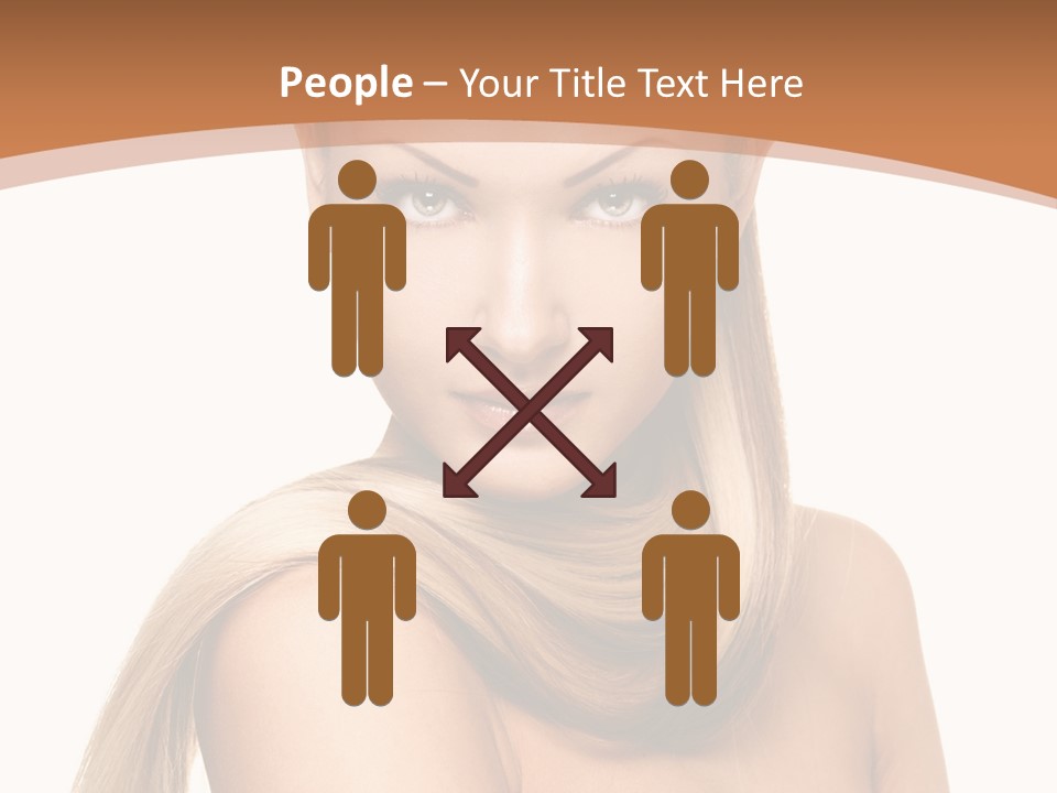 Brunette Hairstyle Makeup PowerPoint Template