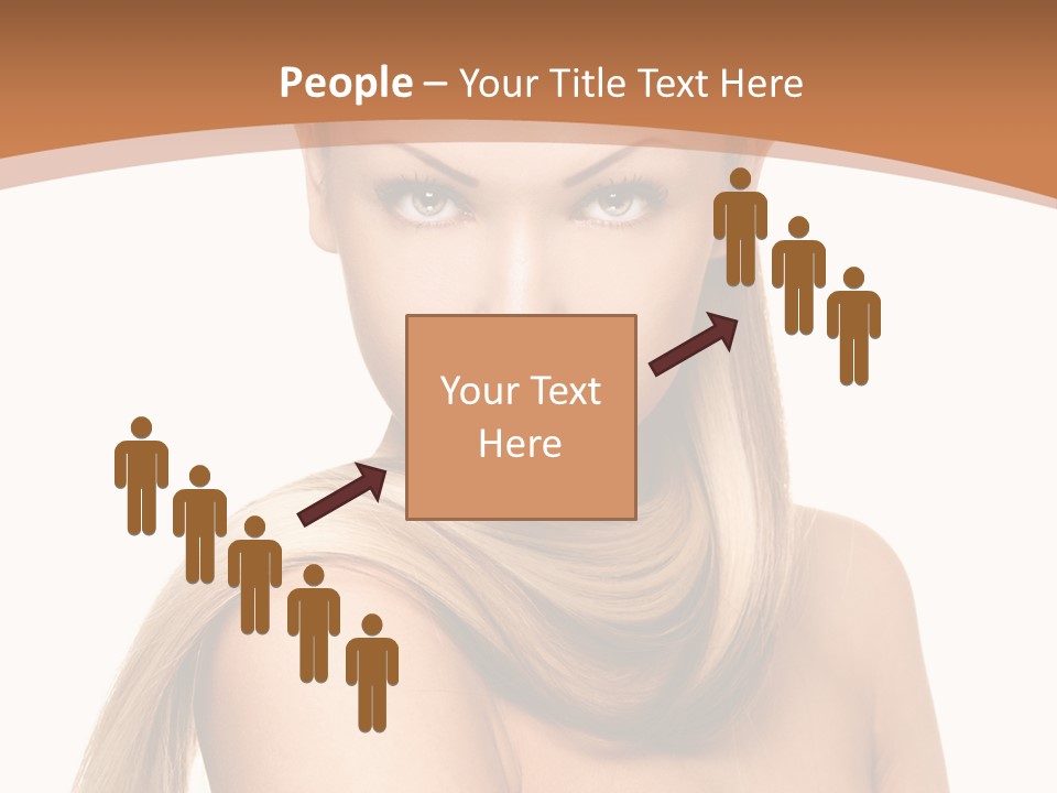 Brunette Hairstyle Makeup PowerPoint Template