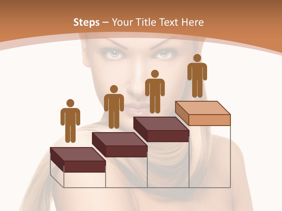 Brunette Hairstyle Makeup PowerPoint Template