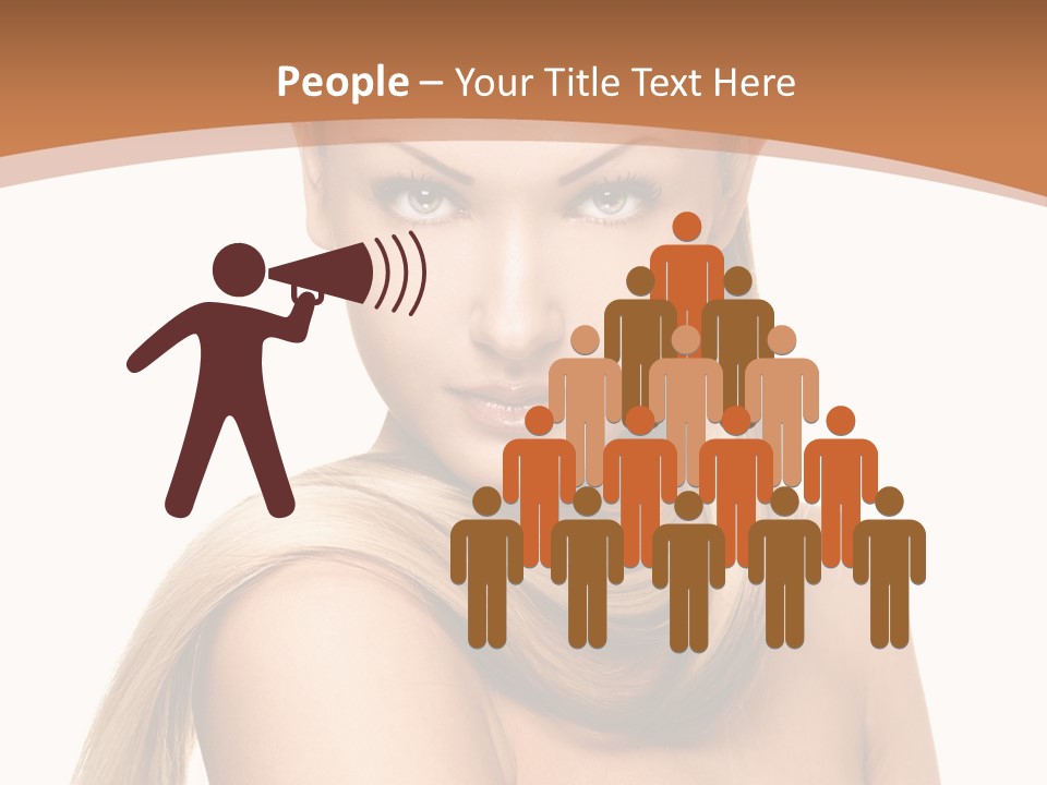 Brunette Hairstyle Makeup PowerPoint Template