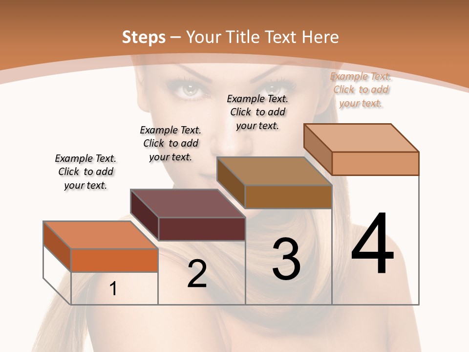 Brunette Hairstyle Makeup PowerPoint Template