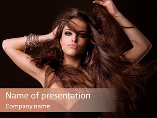 Sensual Attractive Model PowerPoint Template